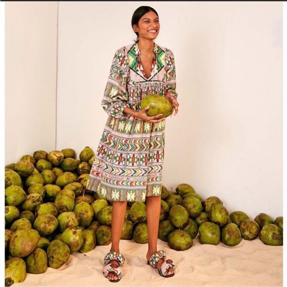 Farm Rio Amulet Dress beaded tassels size small NWT - Picture 9 of 10